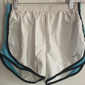 Nike Women's Athletic Shorts in White and Blue